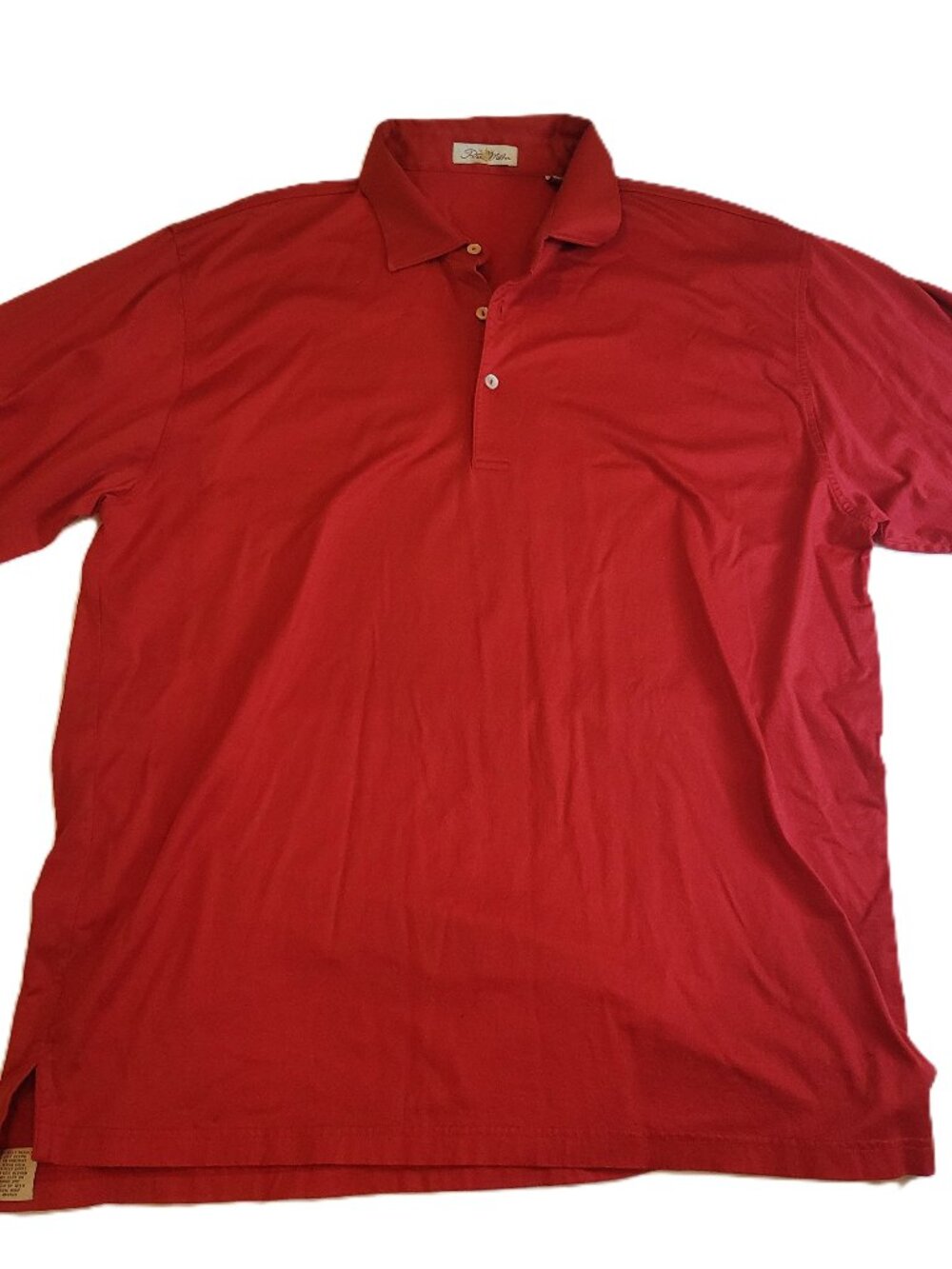 Peter Millar Men's Short Sleeve Polo Red Size XXL